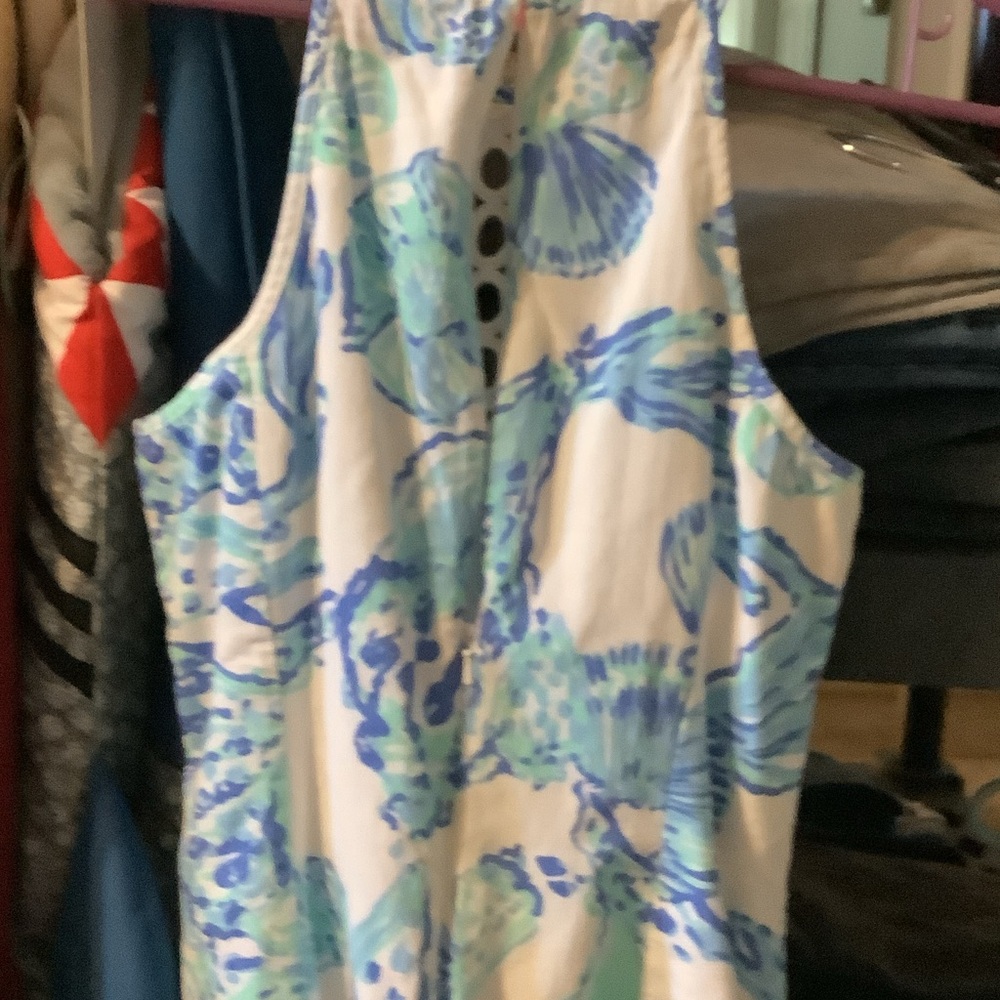 Lilly Pulitzer Blue and Green Tank Top, lace, 6 - Picture 5 of 5